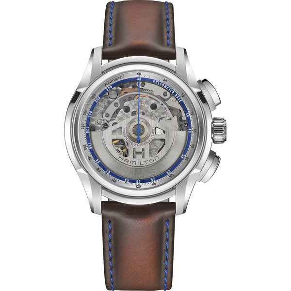 Hamilton 漢米爾頓 Jazzmaster 爵士系列翻轉雙面計時機械腕錶 44mm H32876550