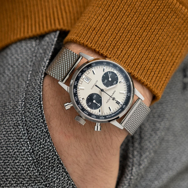 Hamilton 漢米爾頓美國經典熊貓自動計時碼錶腕錶 Intra-Matic 40mm H38416111