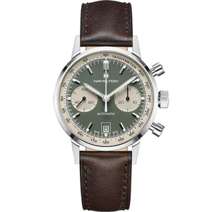 Hamilton 漢米爾頓 Intra-Matic 美國經典系列自動上鍊計時碼錶腕錶 40mm H38416560 - 新萬國鐘錶