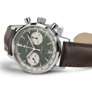 Hamilton 漢米爾頓 Intra-Matic 美國經典系列自動上鍊計時碼錶腕錶 40mm H38416560 - 新萬國鐘錶