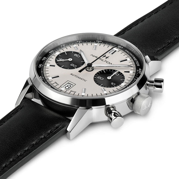 Hamilton 漢米爾頓美國經典熊貓腕錶 Intra-Matic Chrono H38416711