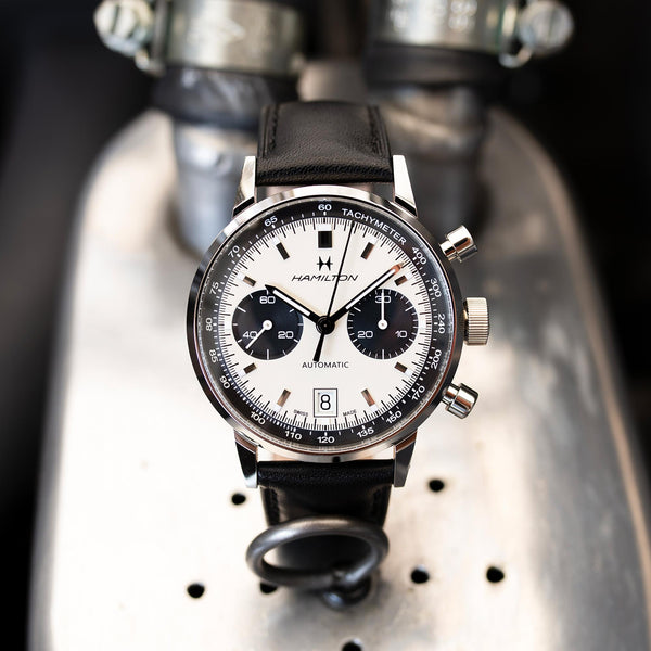 Hamilton 漢米爾頓美國經典熊貓腕錶 Intra-Matic Chrono H38416711