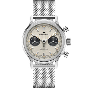 Hamilton 漢米爾頓 Intra-Matic 美國經典系列熊貓計時碼錶手上鍊機械錶 40mm H38429110 - 新萬國鐘錶