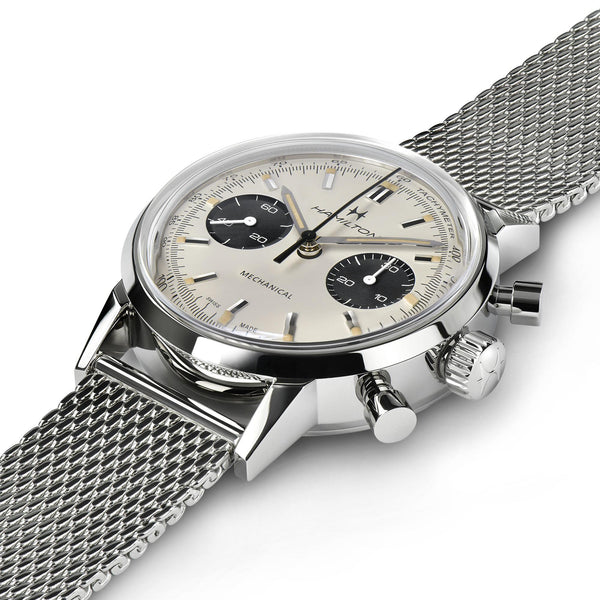 Hamilton 漢米爾頓 Intra-Matic 美國經典系列熊貓計時碼錶手上鍊機械錶 40mm H38429110