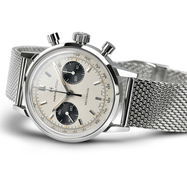 Hamilton 漢米爾頓 Intra-Matic 美國經典系列熊貓計時碼錶手上鍊機械錶 40mm H38429110