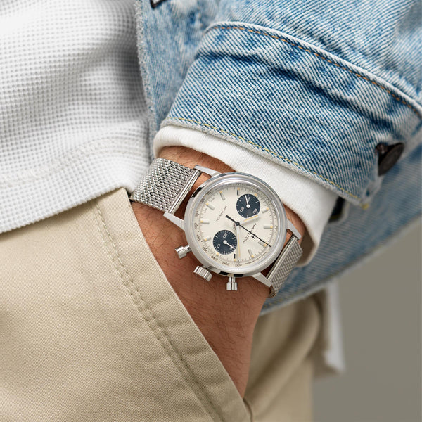 Hamilton 漢米爾頓 Intra-Matic 美國經典系列熊貓計時碼錶手上鍊機械錶 40mm H38429110