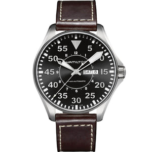 Hamilton 漢米爾頓 Khaki Aviation 卡其航空系列不銹鋼機械飛行錶 46mm H64715535 - 新萬國鐘錶