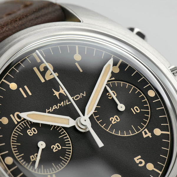 Hamilton 漢米爾頓 Pilot Pioneer 卡其航空系列計時碼錶 手上鏈 40mm H76409530