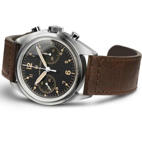 Hamilton 漢米爾頓 Pilot Pioneer 卡其航空系列計時碼錶 手上鏈 40mm H76409530