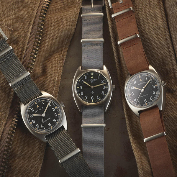 Hamilton 漢米爾頓 Pilot Pioneer 卡其航空系列手上鏈機械腕錶 36mm H76419531