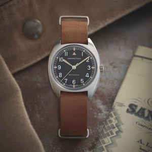 Hamilton 漢米爾頓 Pilot Pioneer 卡其航空系列手上鏈機械腕錶 36mm H76419531