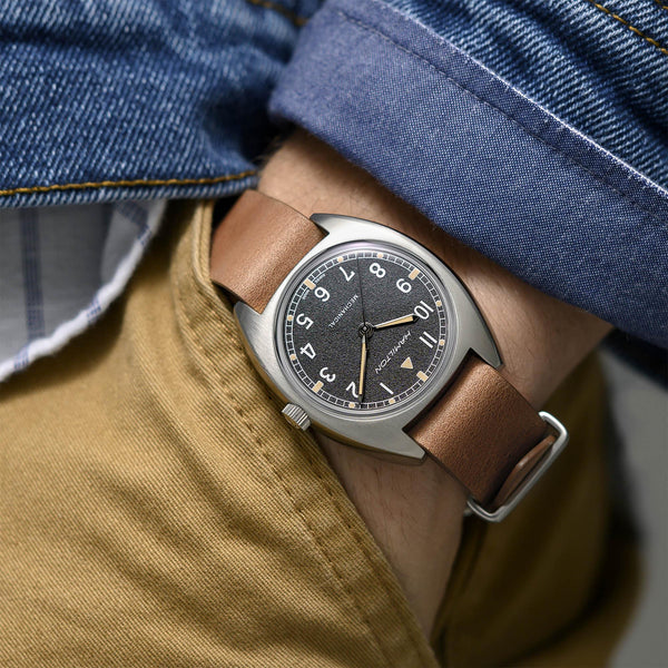 Hamilton 漢米爾頓 Pilot Pioneer 卡其航空系列手上鏈機械腕錶 36mm H76419531