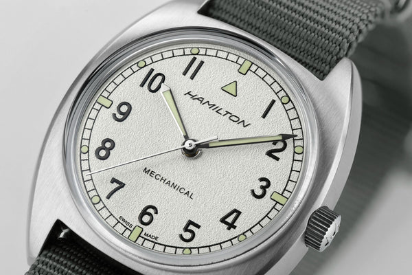 Hamilton 漢米爾頓 Pilot Pioneer 卡其航空系列手上鏈白面款機械錶 36mm H76419951