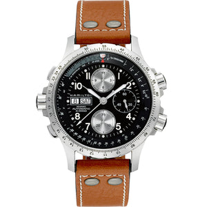 Hamilton 漢米爾頓 X-Wind 卡其航空系列不銹鋼機械飛行計時碼錶 44mm H77616533