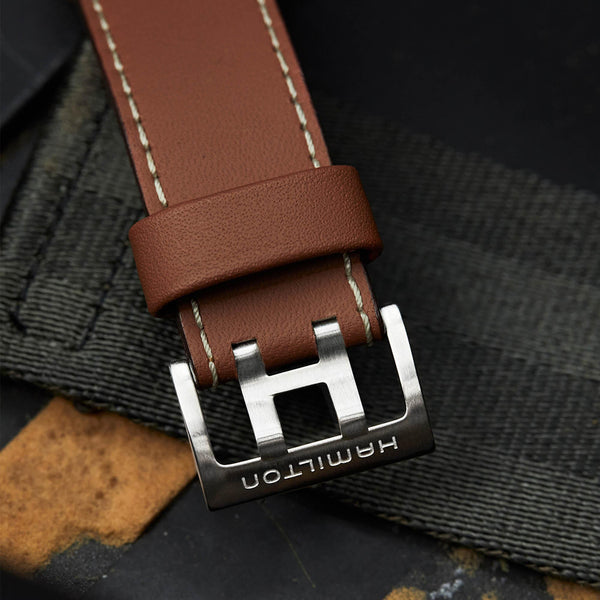 Hamilton 漢米爾頓 X-Wind 卡其航空系列不銹鋼機械飛行計時碼錶 44mm H77616533
