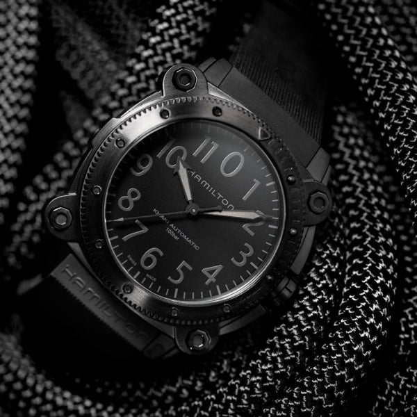 Hamilton 漢米爾頓卡其海軍鈦金屬1000米 BELOWZERO 46mm H78505330