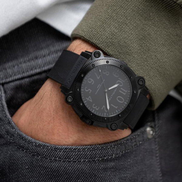 Hamilton 漢米爾頓卡其海軍鈦金屬1000米 BELOWZERO 46mm H78505330