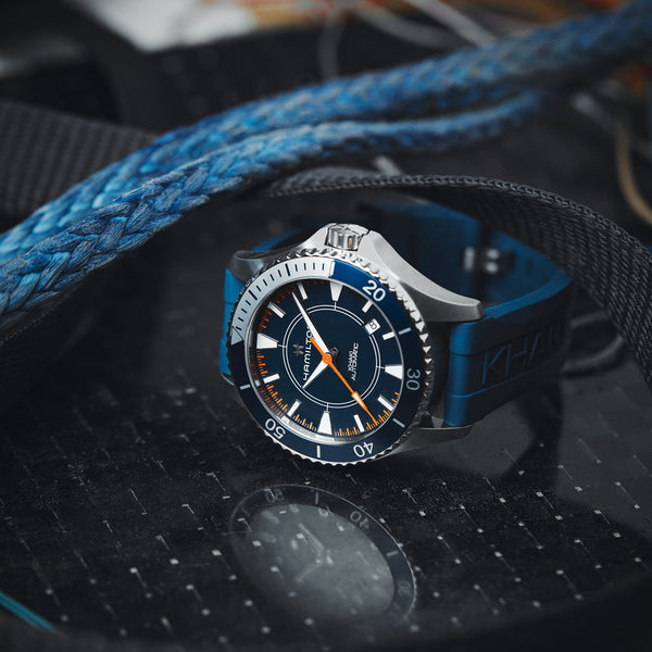 Hamilton 漢米爾頓卡其海軍SCUBA SYROCO 風力驅動高速艇特別版 40mm H82385340