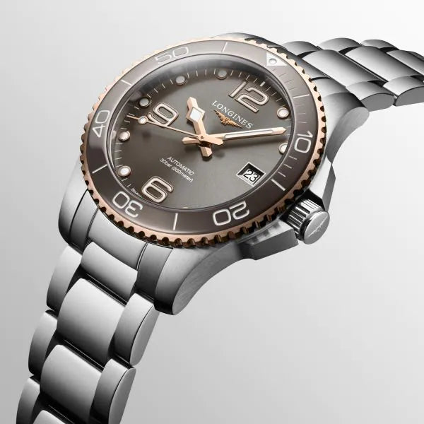 LONGINES 浪琴深海征服者系列浪鬼陶瓷潛水機械錶灰金PVD 39mm L37803786
