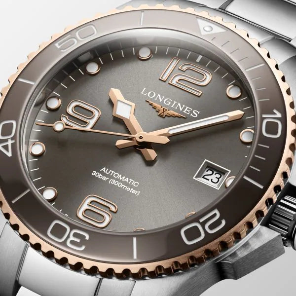 LONGINES 浪琴深海征服者系列浪鬼陶瓷潛水機械錶灰金PVD 39mm L37803786