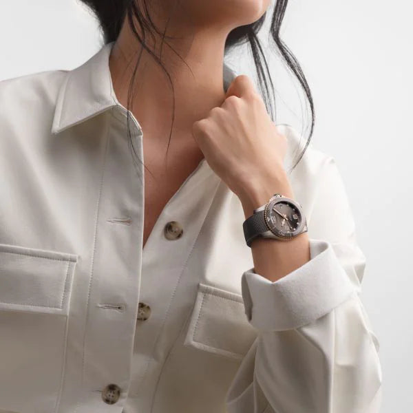LONGINES 浪琴深海征服者系列浪鬼陶瓷潛水機械錶灰金PVD 39mm L37803789