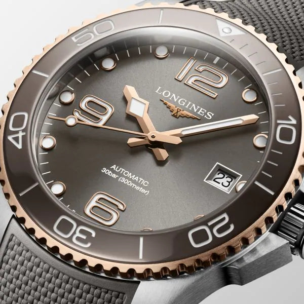 LONGINES 浪琴深海征服者系列浪鬼陶瓷潛水機械錶灰金PVD 39mm L37803789
