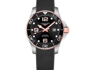 LONGINES 浪琴 HydroConquest 深海征服者系列浪鬼陶瓷潛水機械錶 43mm L37823589 黑面玫瑰金PVD塗層 - 新萬國鐘錶