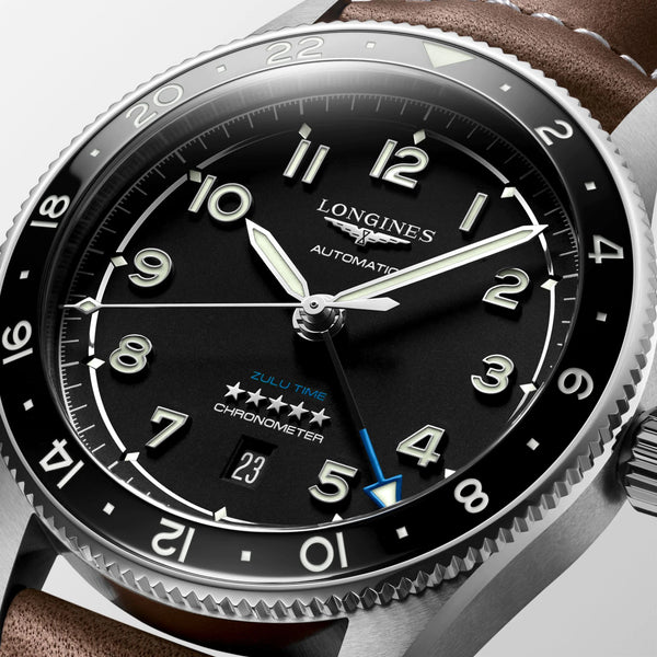 LONGINES 浪琴 Spirit Zulu Time 先行者系列世界時區腕錶 42mm L38124532