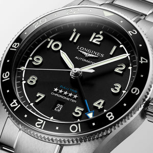 LONGINES 浪琴 Spirit 先行者系列 Zulu Time 世界時區腕錶 42mm L38124536