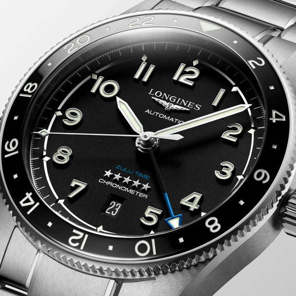LONGINES 浪琴 Spirit Zulu Time 先行者系列世界時區腕錶 42mm L38124536