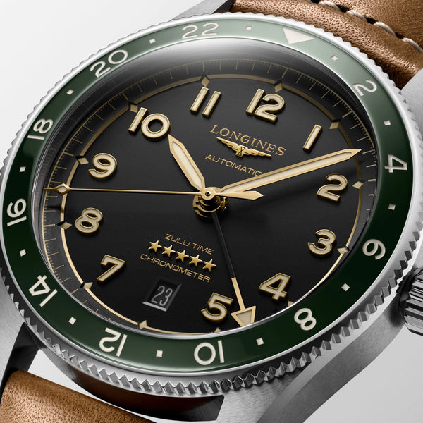 LONGINES 浪琴 Spirit Zulu Time 先行者系列世界時區腕錶 42mm L38124632