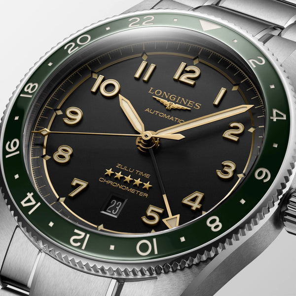 LONGINES 浪琴 Spirit Zulu Time 先行者系列世界時區腕錶 42mm L38124636