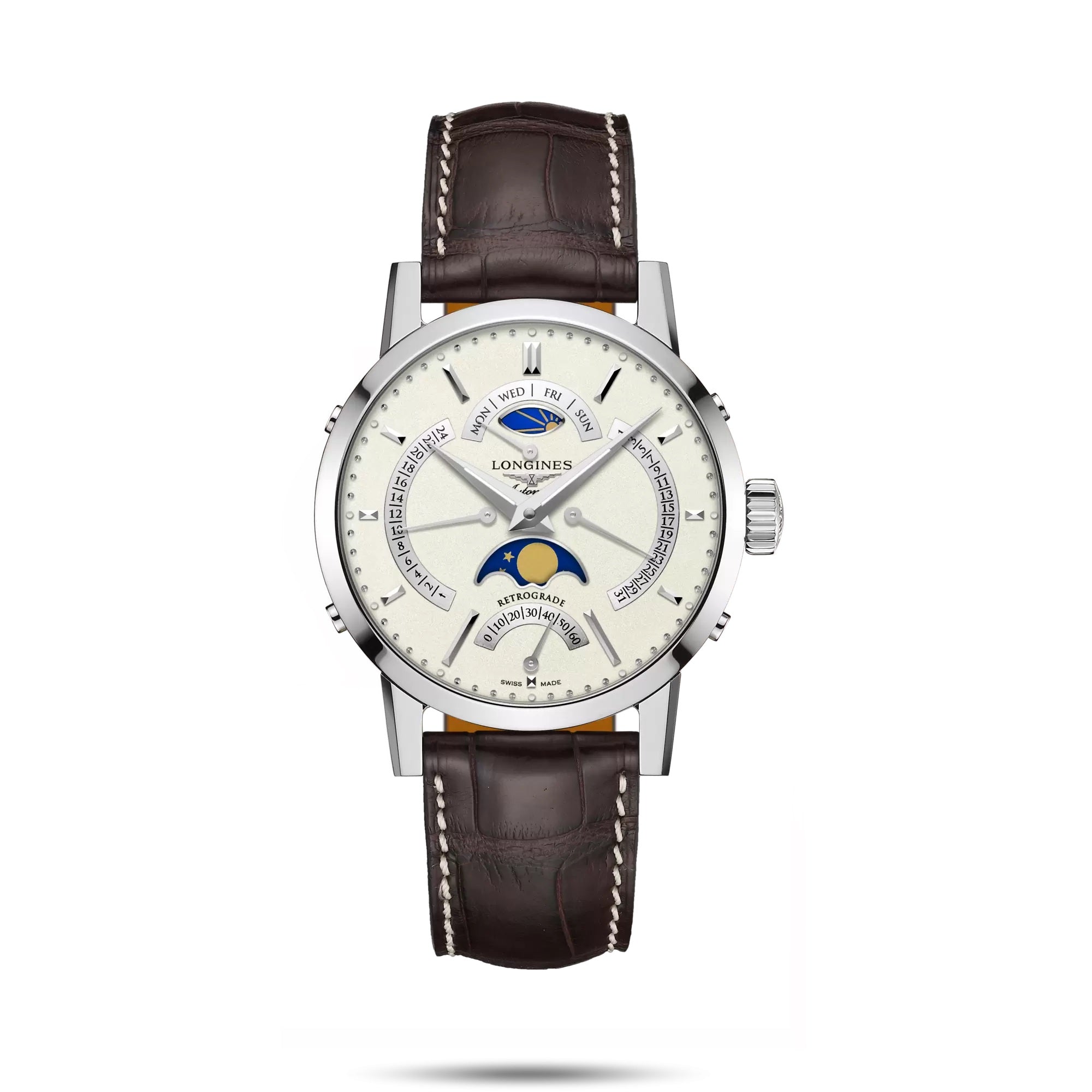 LONGINES 1832 浪琴1832系列四逆跳月相腕錶L48284922