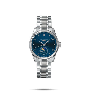 LONGINES 浪琴 MASTER 巨擘系列月相機械腕錶 藍面 34mm L24094976