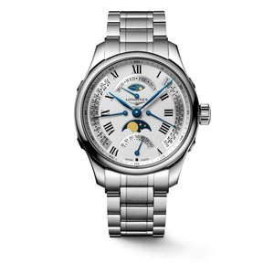 LONGINES 浪琴 Master 巨擘系列四逆跳月相複雜功能機械錶 44mm L27394716