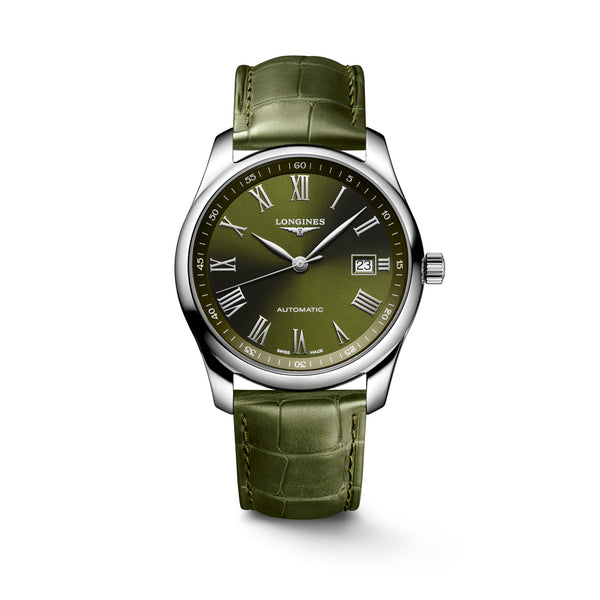 LONGINES 浪琴 MASTER 巨擘系列綠面羅馬字機械腕錶 40mm L27934092