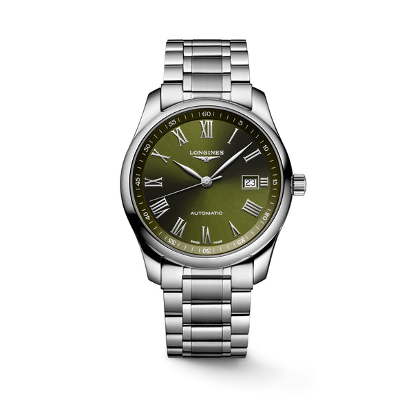 LONGINES 浪琴 MASTER 巨擘系列綠面羅馬字機械腕錶 40mm L27934096