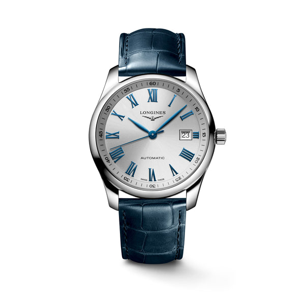 LONGINES 浪琴 MASTER 巨擘系列藍色羅馬字機械腕錶 40mm L27934792