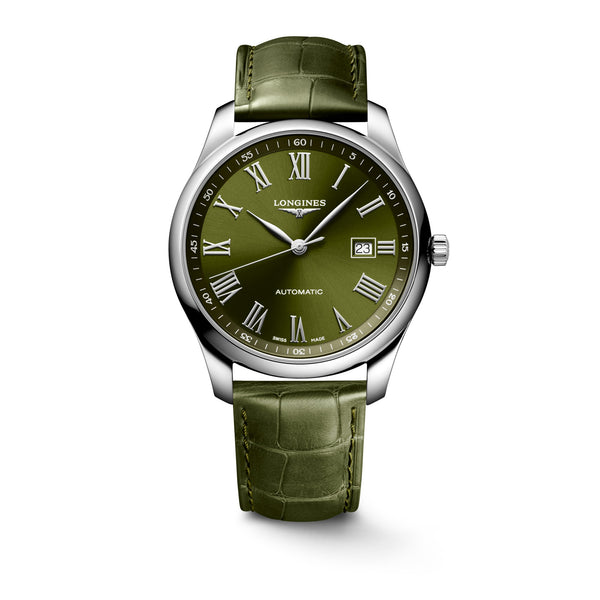 LONGINES 浪琴 MASTER 巨擘系列綠面羅馬字機械腕錶 42mm L28934092