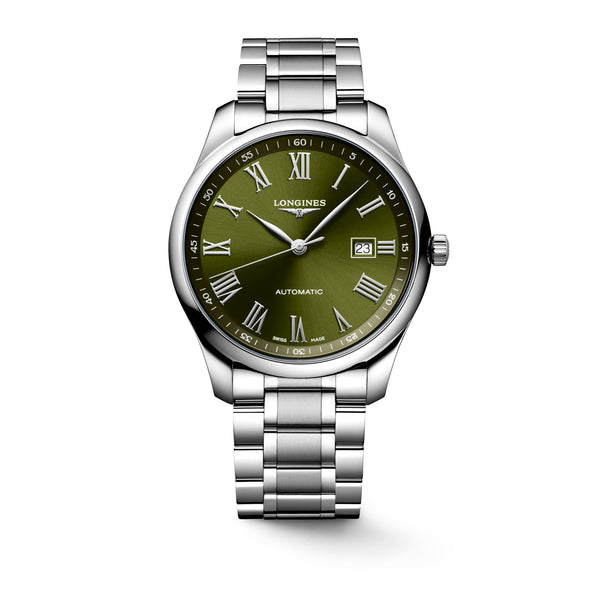 LONGINES 浪琴 MASTER 巨擘系列綠面羅馬字機械腕錶 42mm L28934096