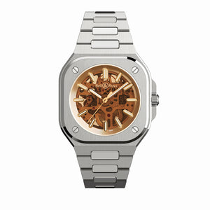 Bell & Ross 柏萊士 BR-05 SKELETON GOLDEN 鏤空金色透明錶盤機械腕錶 40mm BR05A-CH-SKST/SST