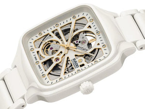 RADO 雷達錶 True Square 真我系列方形開芯陶瓷機械腕錶 R27073702