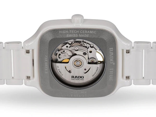 RADO 雷達錶 True Square 真我系列方形開芯陶瓷機械腕錶 R27073702