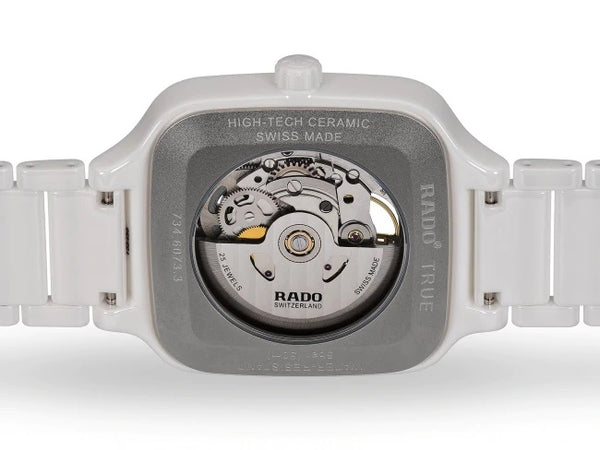 RADO 雷達錶 True Square 真我系列方形開芯陶瓷機械腕錶 R27073702