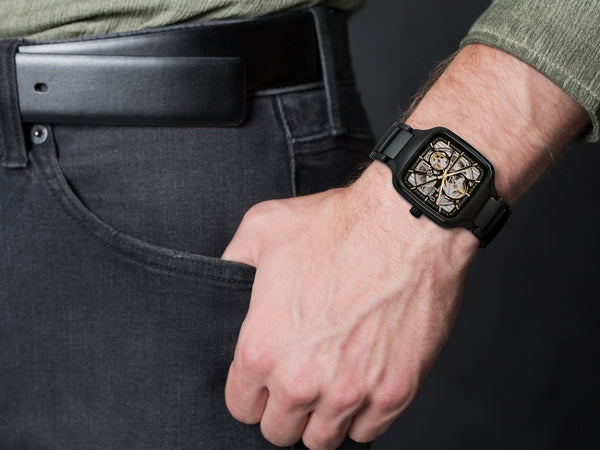 RADO 雷達錶 TRUE SQUARE OPEN HEART 真我系列方形開芯陶瓷自動機械腕錶 38mm R27086162