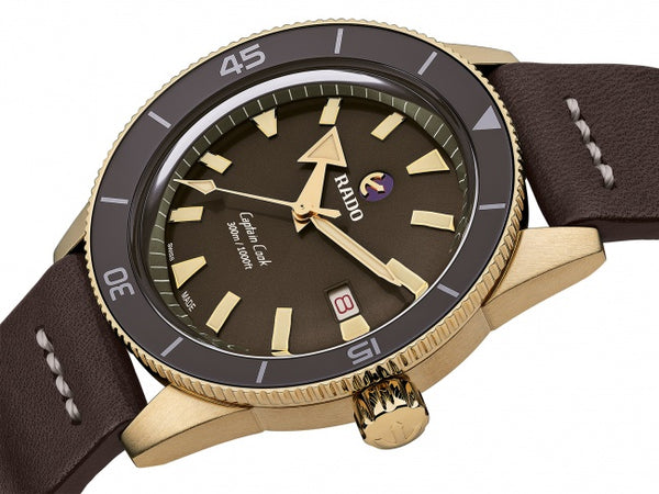 RADO 雷達錶 CAPTAIN COOK BRONZE 庫克船長青銅腕錶 棕面 42mm R32504306