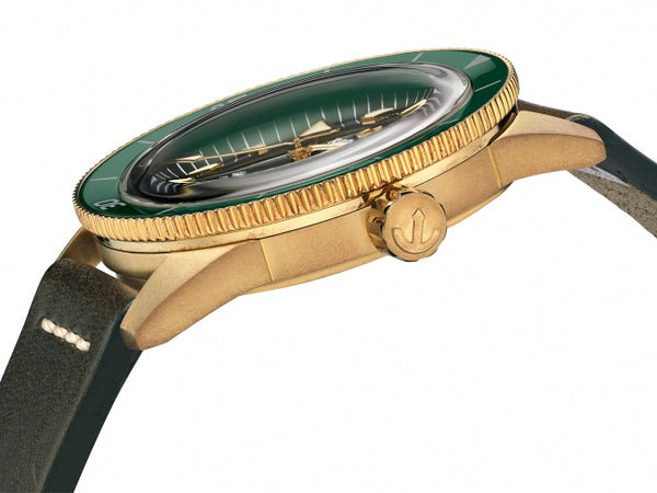 RADO 雷達錶 CAPTAIN COOK BRONZE 庫克船長青銅腕錶 綠面 42mm R32504315