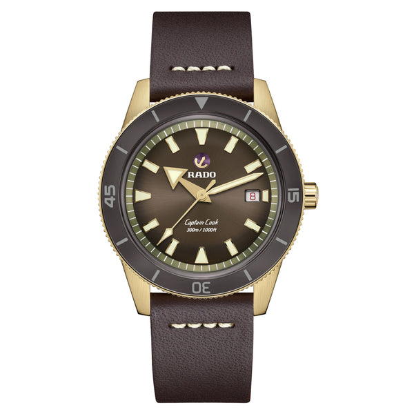 RADO 雷達錶 CAPTAIN COOK BRONZE 錶庫克船長青銅腕錶 棕面 R32504306