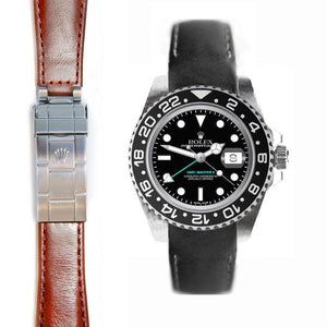 ROLEX 兩地時間 GMT Master II 陶瓷框 皮帶配原裝帶扣 - 新萬國鐘錶
