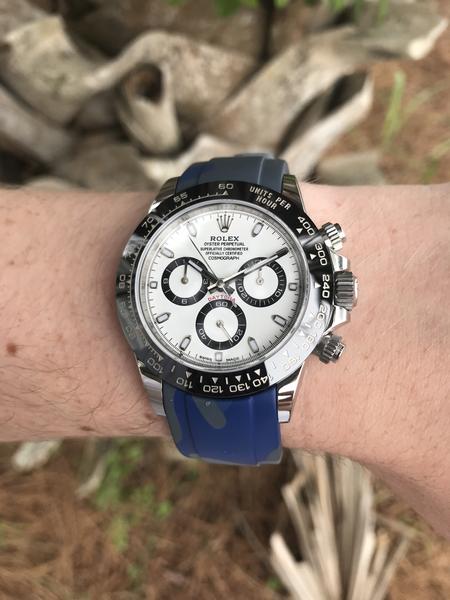 EVEREST 勞力士替用瑞士製造橡膠錶帶可適用全40毫米運動錶款 迷彩橡膠錶帶